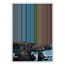 28×38" Metallic Float Frame Canvas - White Frame variant