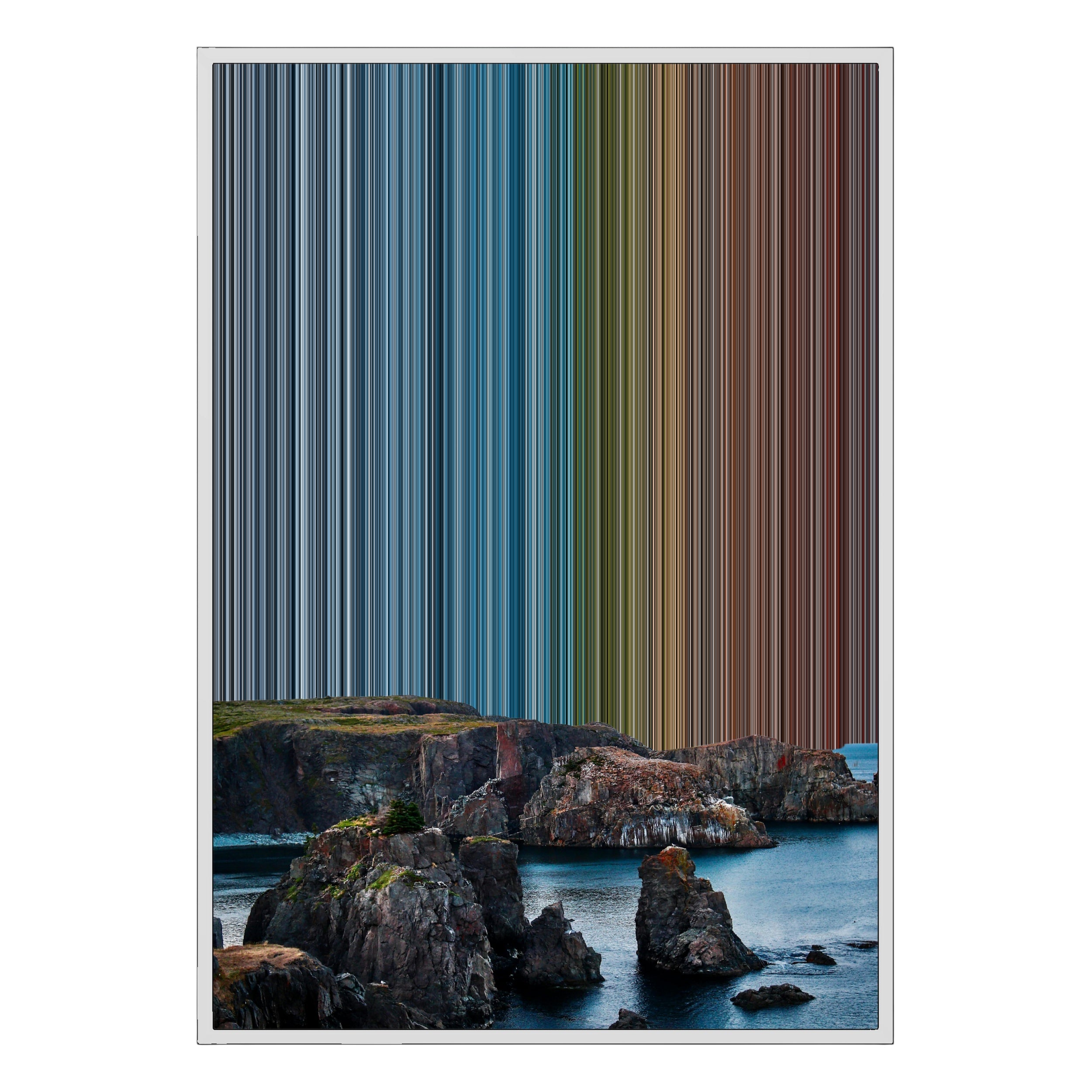 28×38" Metallic Float Frame Canvas - White Frame variant