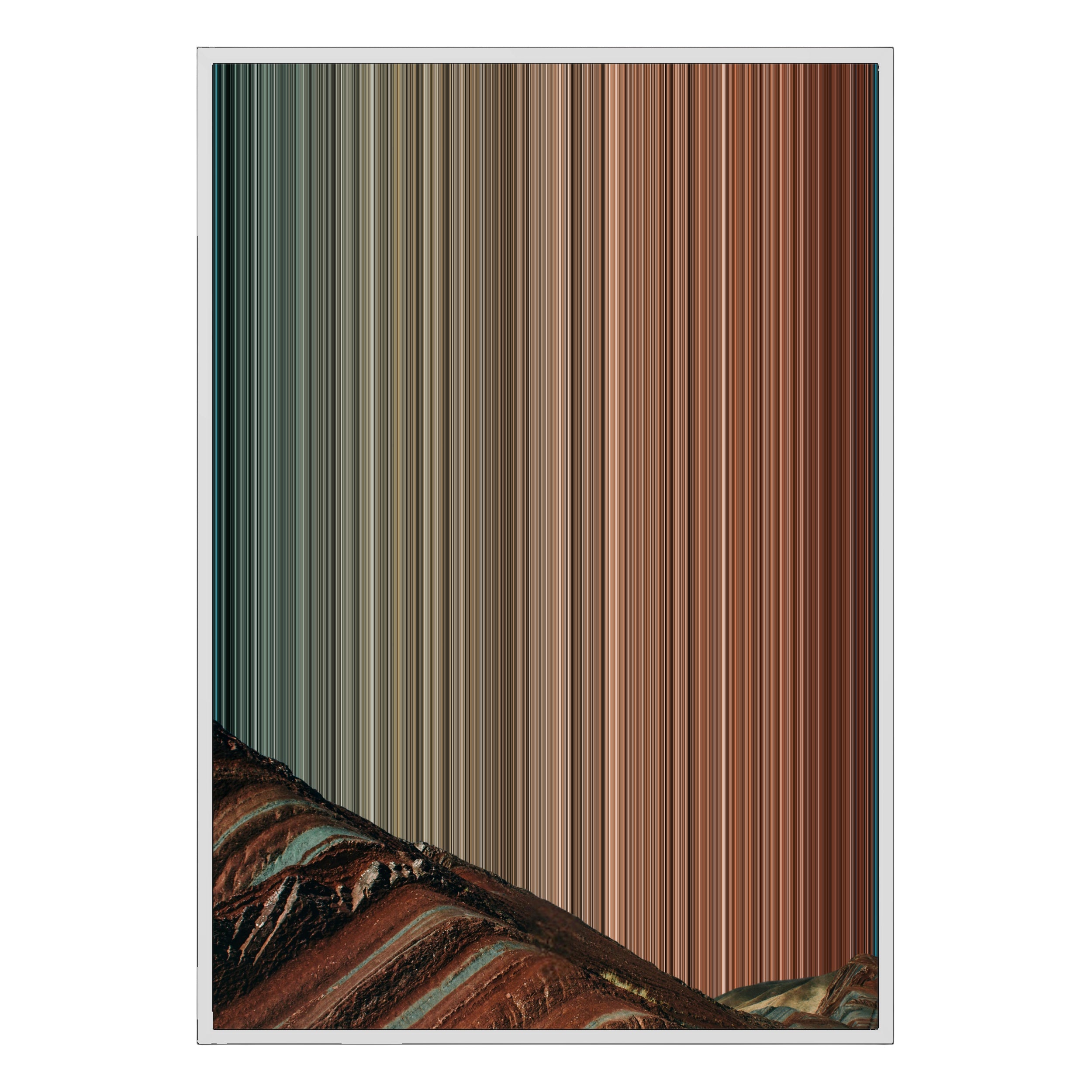 28×38" Metallic Float Frame Canvas - White Frame variant