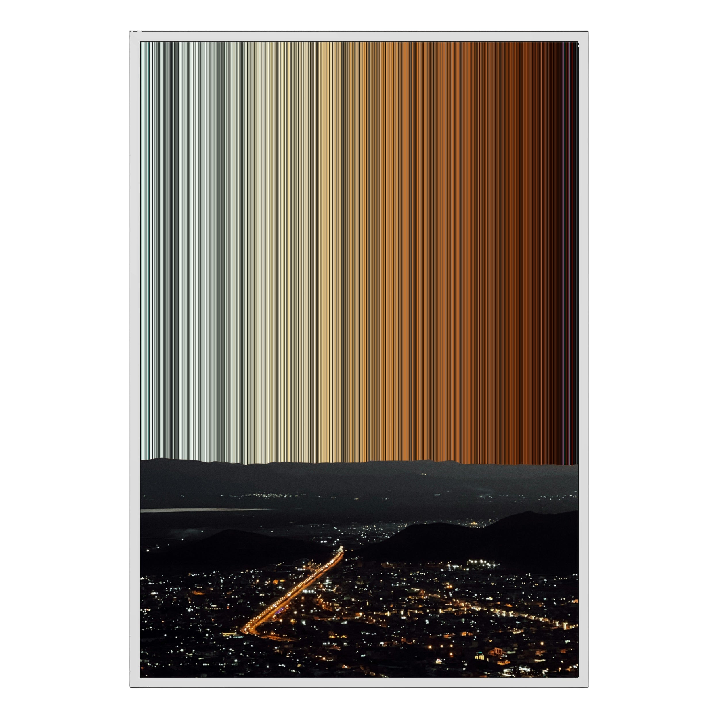 28×38" Metallic Float Frame Canvas - White Frame variant