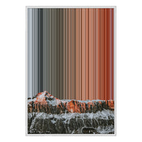 28×38" Metallic Float Frame Canvas - White Frame variant