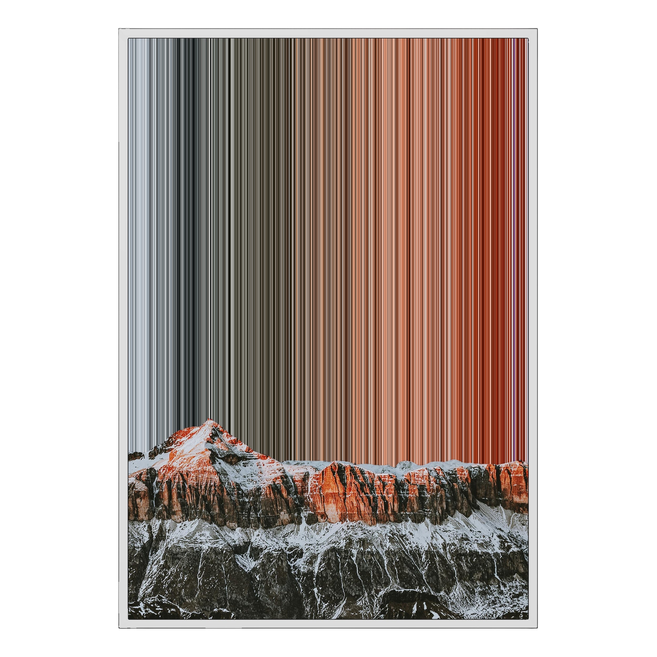 28×38" Metallic Float Frame Canvas - White Frame variant