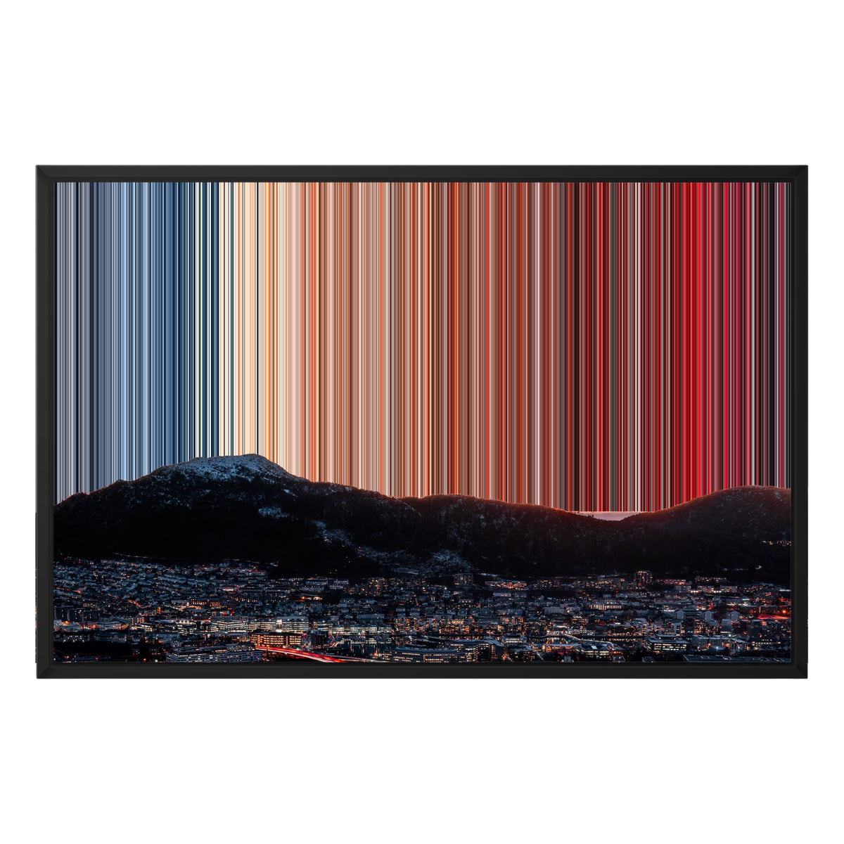Lienzo con marco flotante, 30×20", marco negro