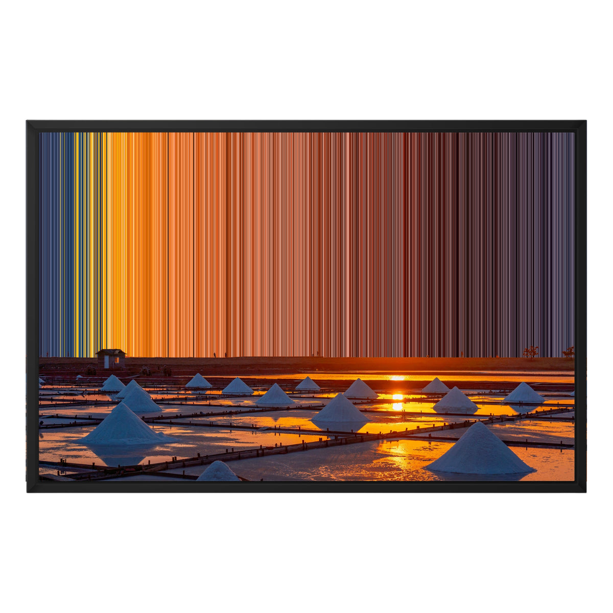Canvastaulu kelluvassa kehyksessä, koko 30×20", musta kehys