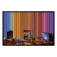 Lerret i floaterramme, 30×20", svart ramme