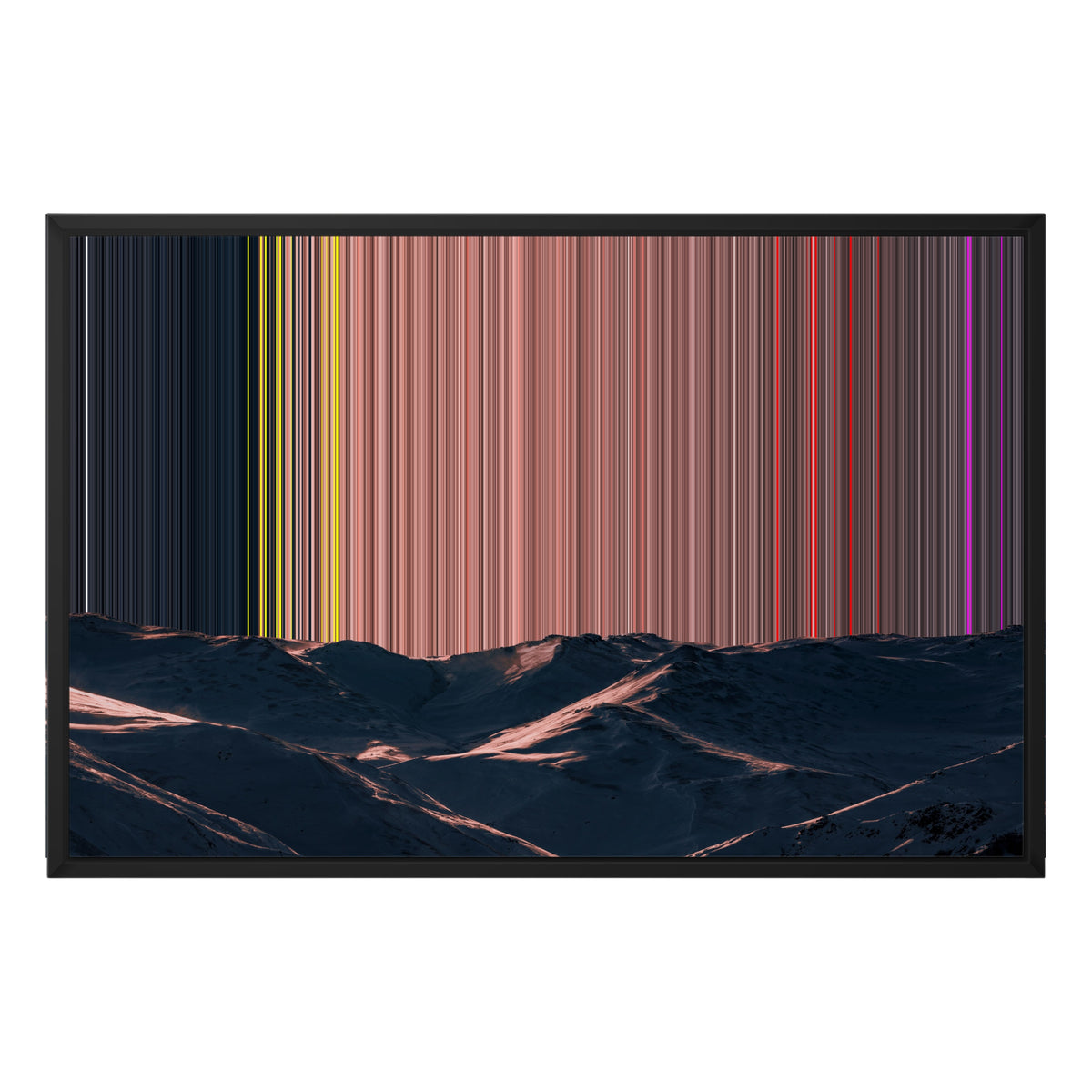 Canvas in baklijst, 30×20", zwarte lijst