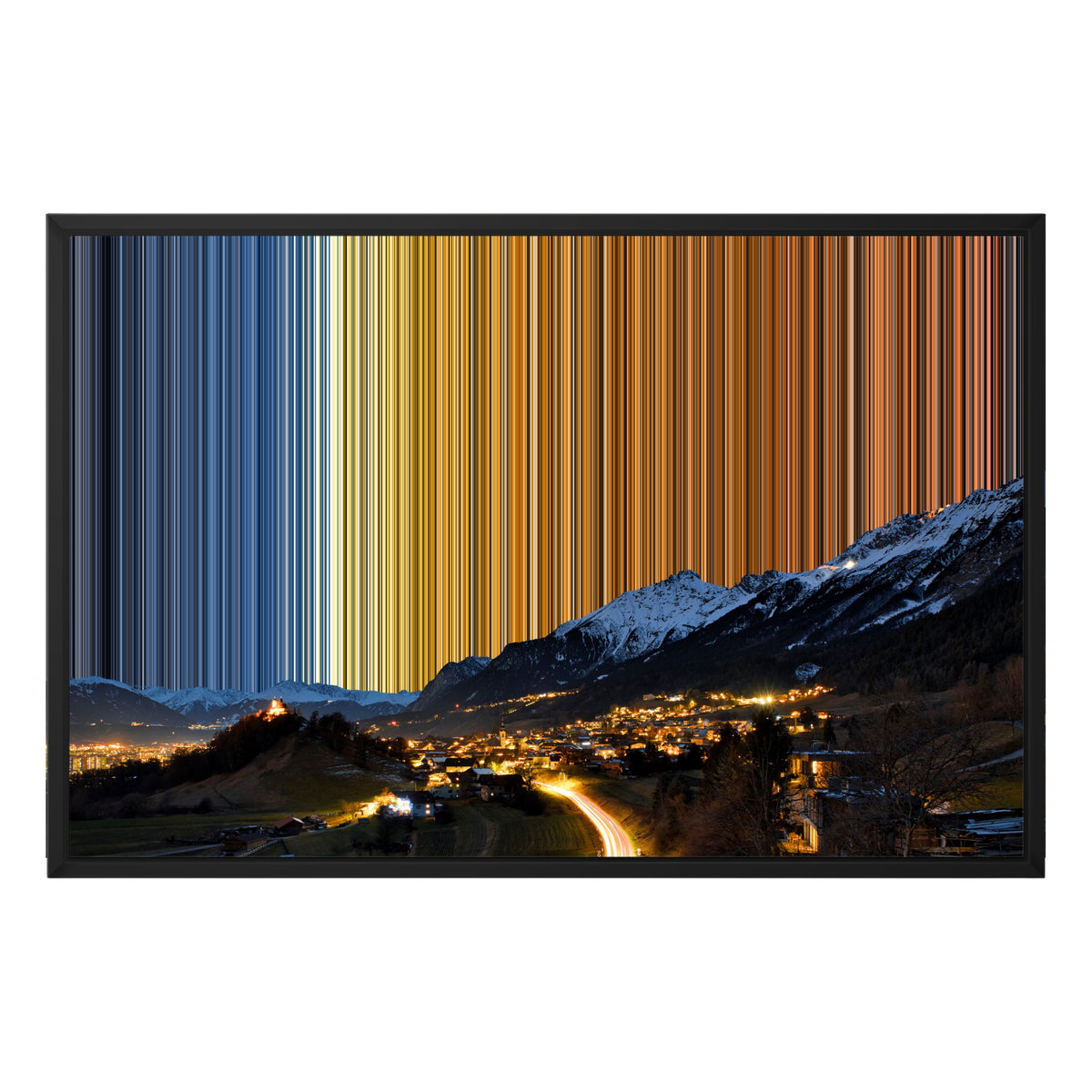 30×20" Float Frame Canvas - Black Frame variant