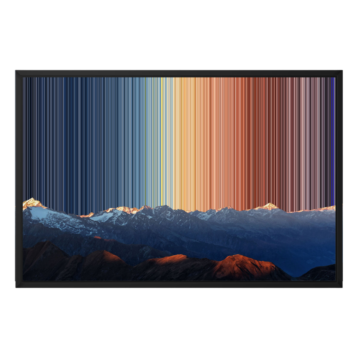 Tela con cornice a cassetta, 30×20", cornice nera