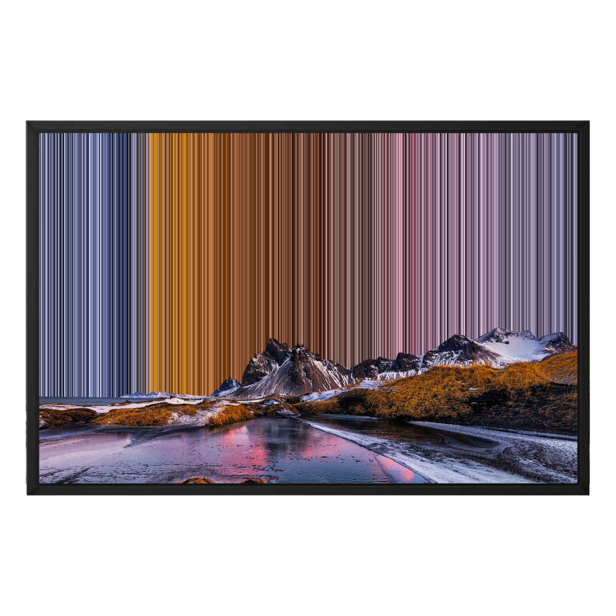 Canvastavla i floaterram, 30×20", svart ram