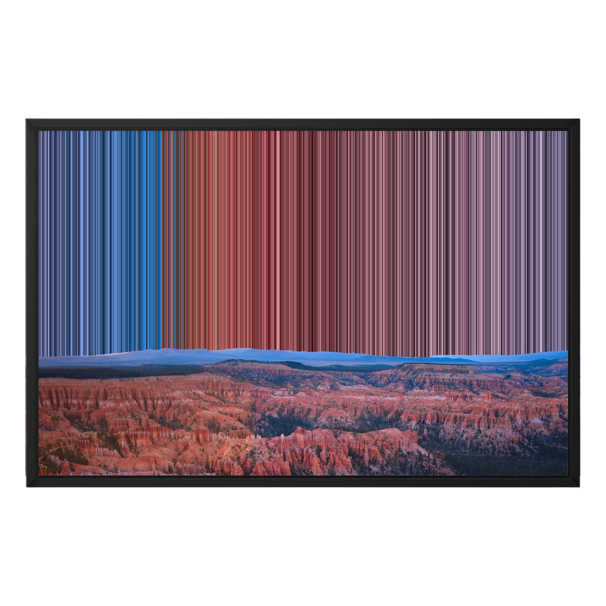 Lærred i floater-ramme, 30×20", sort ramme