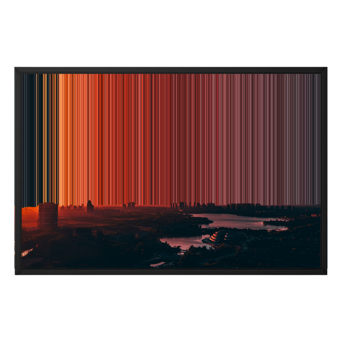 30×20" Float Frame Canvas - Black Frame variant