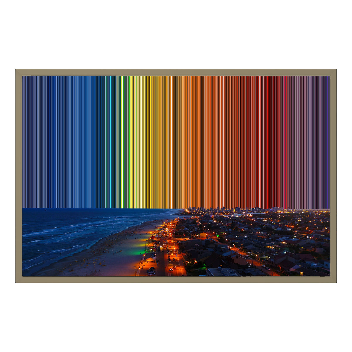 Lienzo con marco flotante, 30×20", marco de madera natural