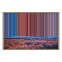 Lærred i floater-ramme, 30×20", ramme i naturtræ