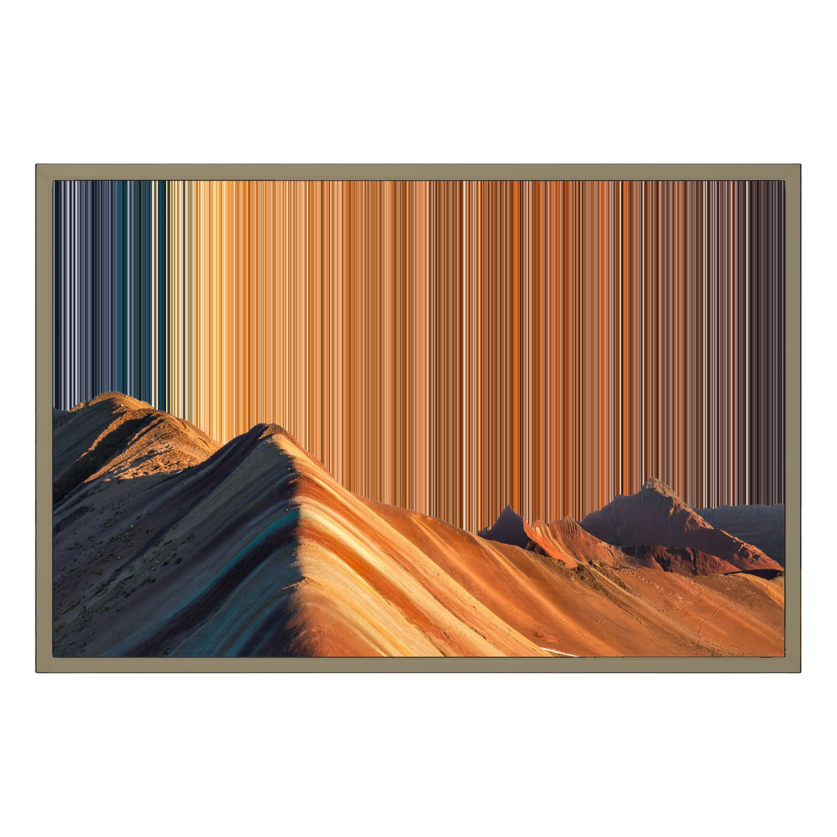Lienzo con marco flotante, 30×20", marco de madera natural
