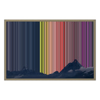 Lærred i floater-ramme, 30×20", ramme i naturtræ
