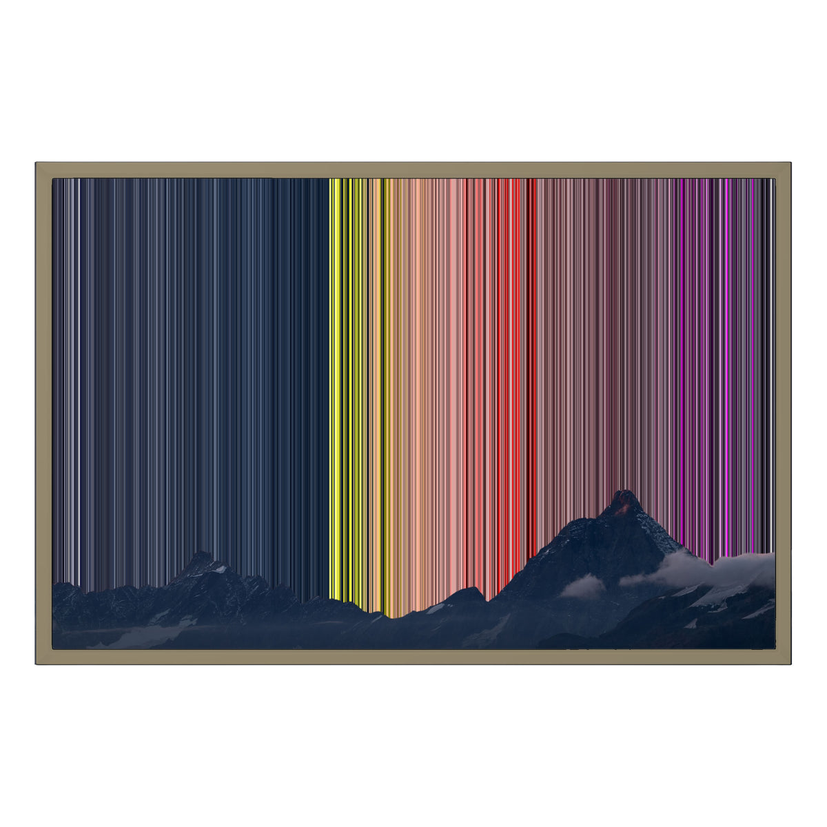 Lærred i floater-ramme, 30×20", ramme i naturtræ