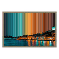 Lienzo con marco flotante, 30×20", marco de madera natural