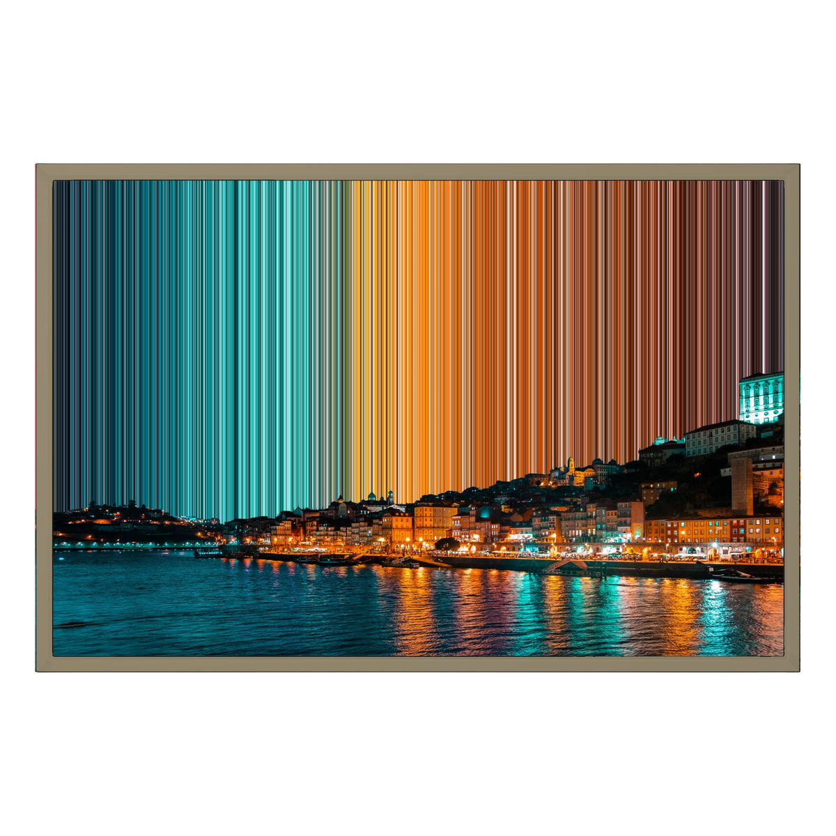 Lienzo con marco flotante, 30×20", marco de madera natural