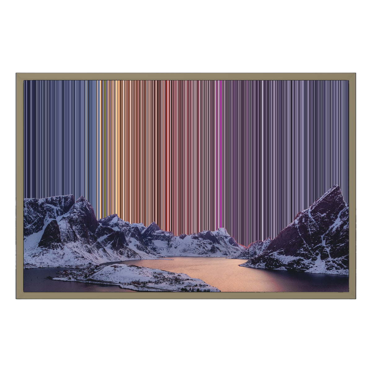 Lienzo con marco flotante, 30×20", marco de madera natural