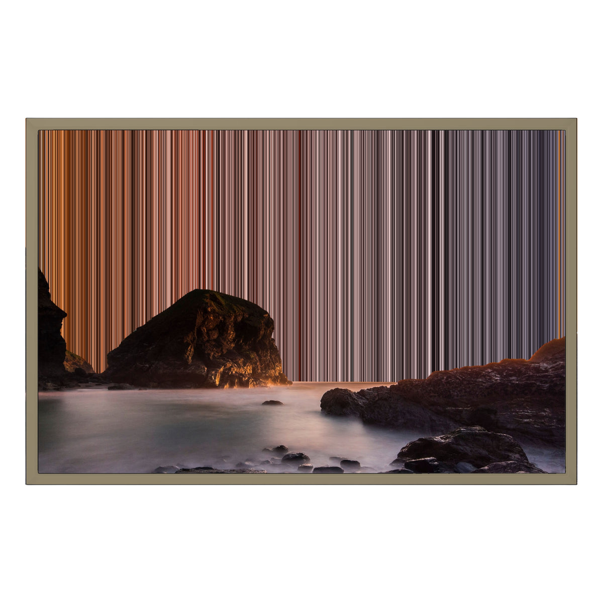 Lienzo con marco flotante, 30×20", marco de madera natural
