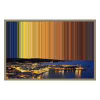 Lienzo con marco flotante, 30×20", marco de madera natural