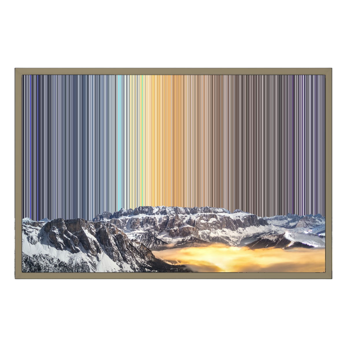Lienzo con marco flotante, 30×20", marco de madera natural