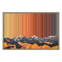 Toile en caisse américaine, format 30×20", cadre en bois naturel