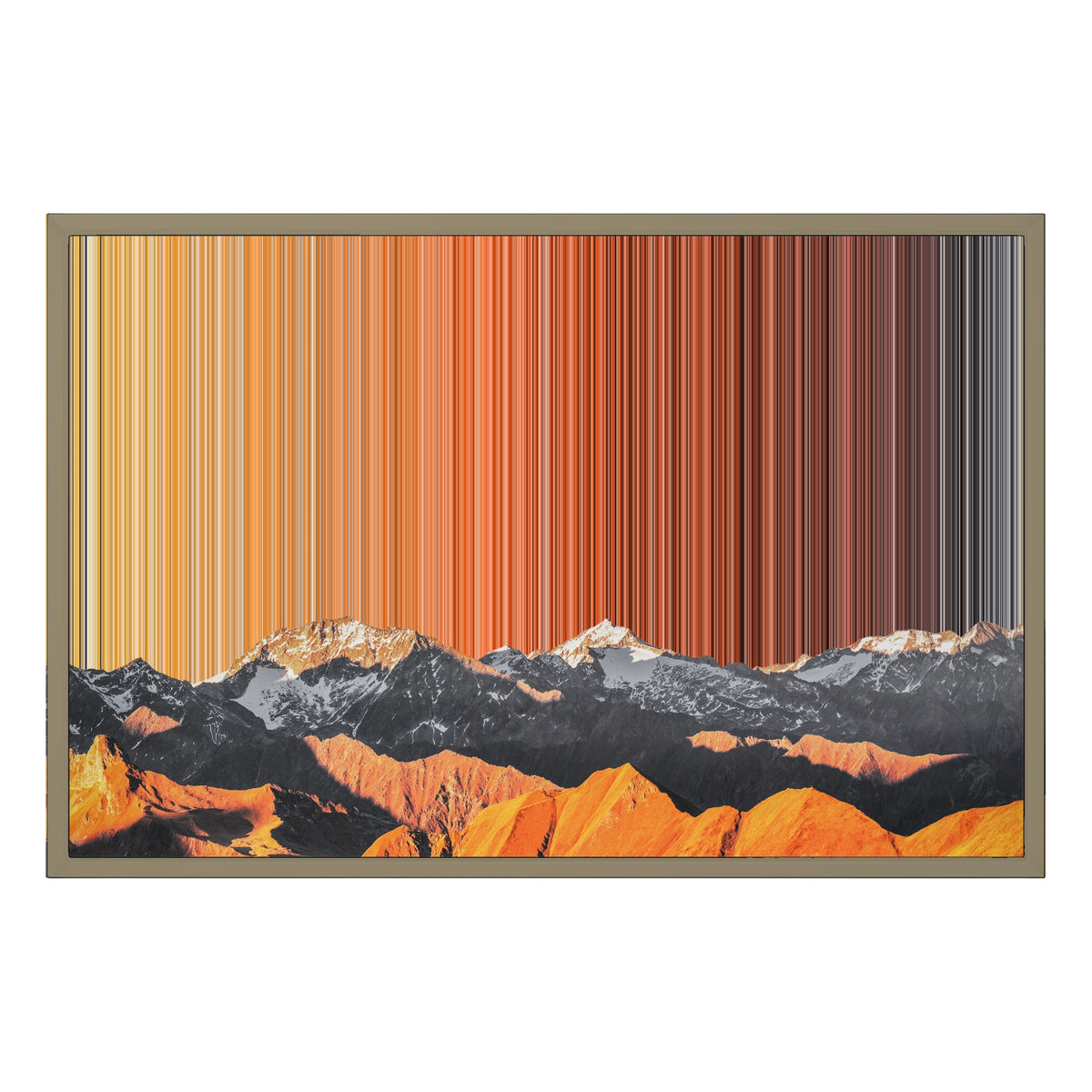 Toile en caisse américaine, format 30×20", cadre en bois naturel