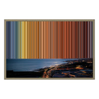 Lienzo con marco flotante, 30×20", marco de madera natural