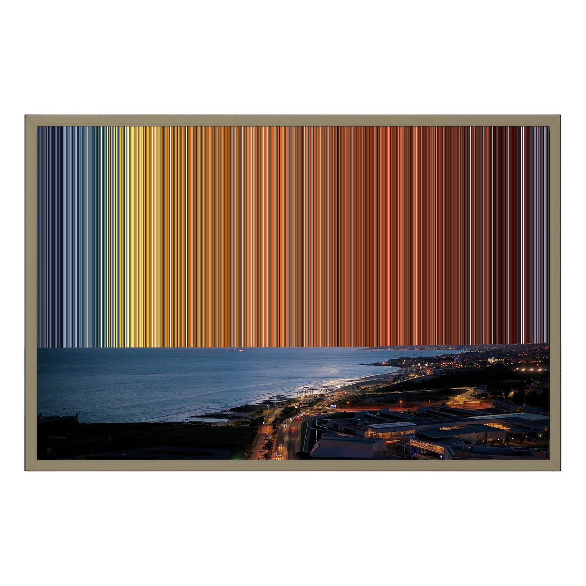 Lienzo con marco flotante, 30×20", marco de madera natural