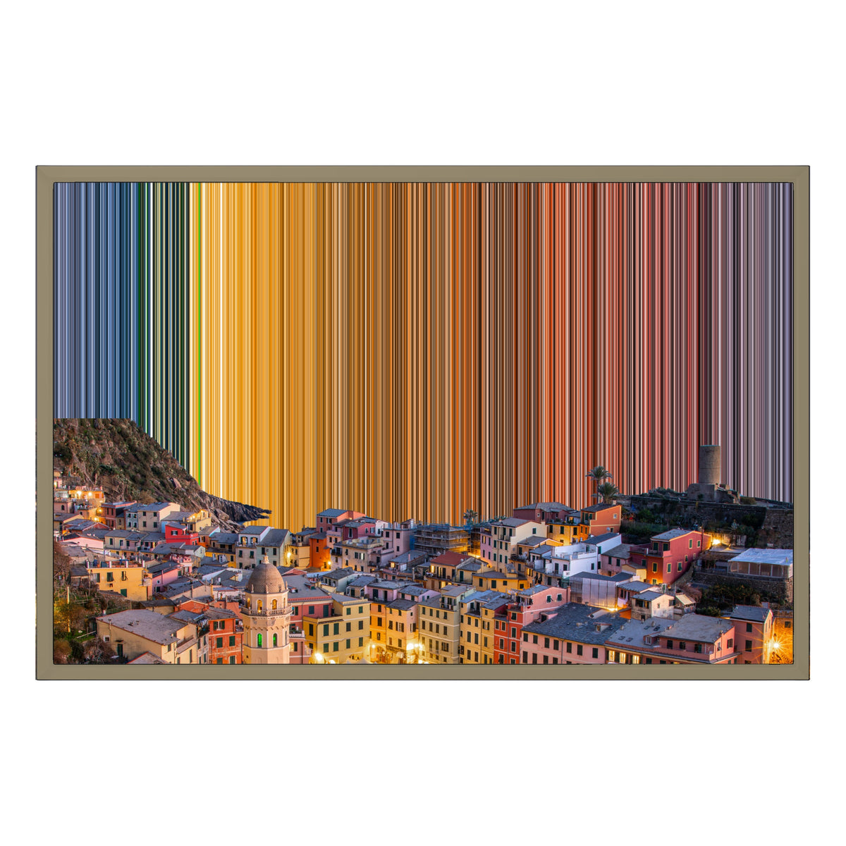 Leinwandbild mit Schattenfugenrahmen im Format 30×20", Rahmen aus Naturholz