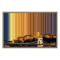 Lienzo con marco flotante, 30×20", marco de madera natural