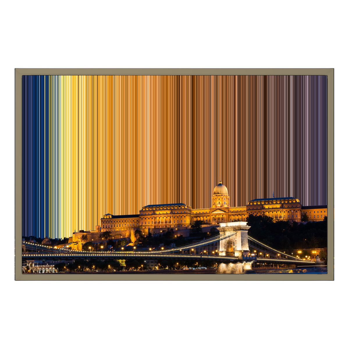 Lienzo con marco flotante, 30×20", marco de madera natural