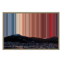 Lienzo con marco flotante, 30×20", marco de madera natural