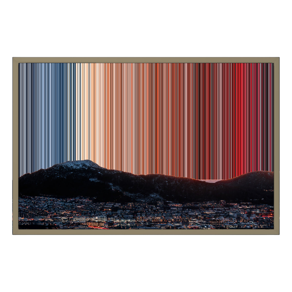 Lienzo con marco flotante, 30×20", marco de madera natural