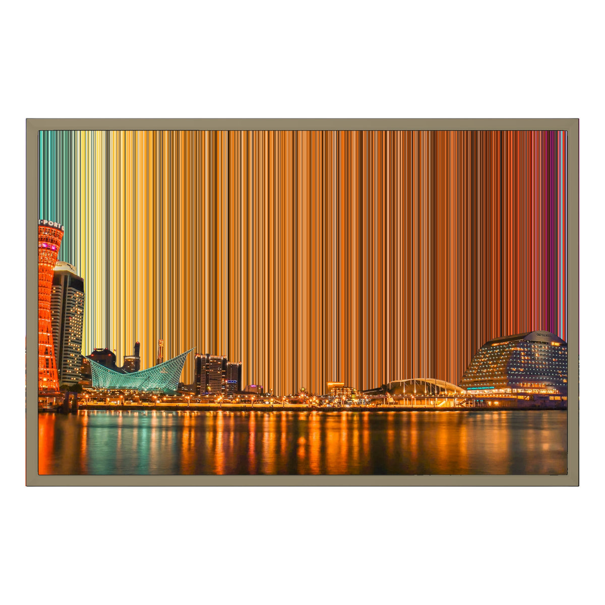 Lienzo con marco flotante, 30×20", marco de madera natural