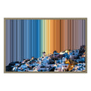 Lienzo con marco flotante, 30×20", marco de madera natural