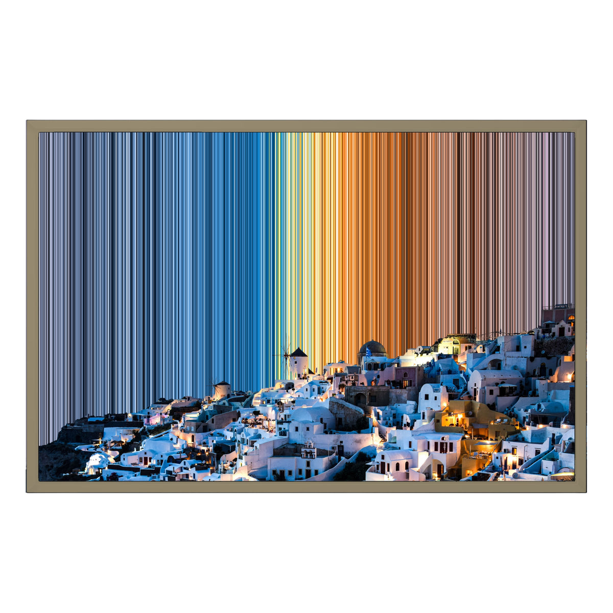 Lienzo con marco flotante, 30×20", marco de madera natural