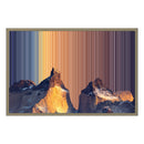 Leinwandbild mit Schattenfugenrahmen im Format 30×20", Rahmen aus Naturholz