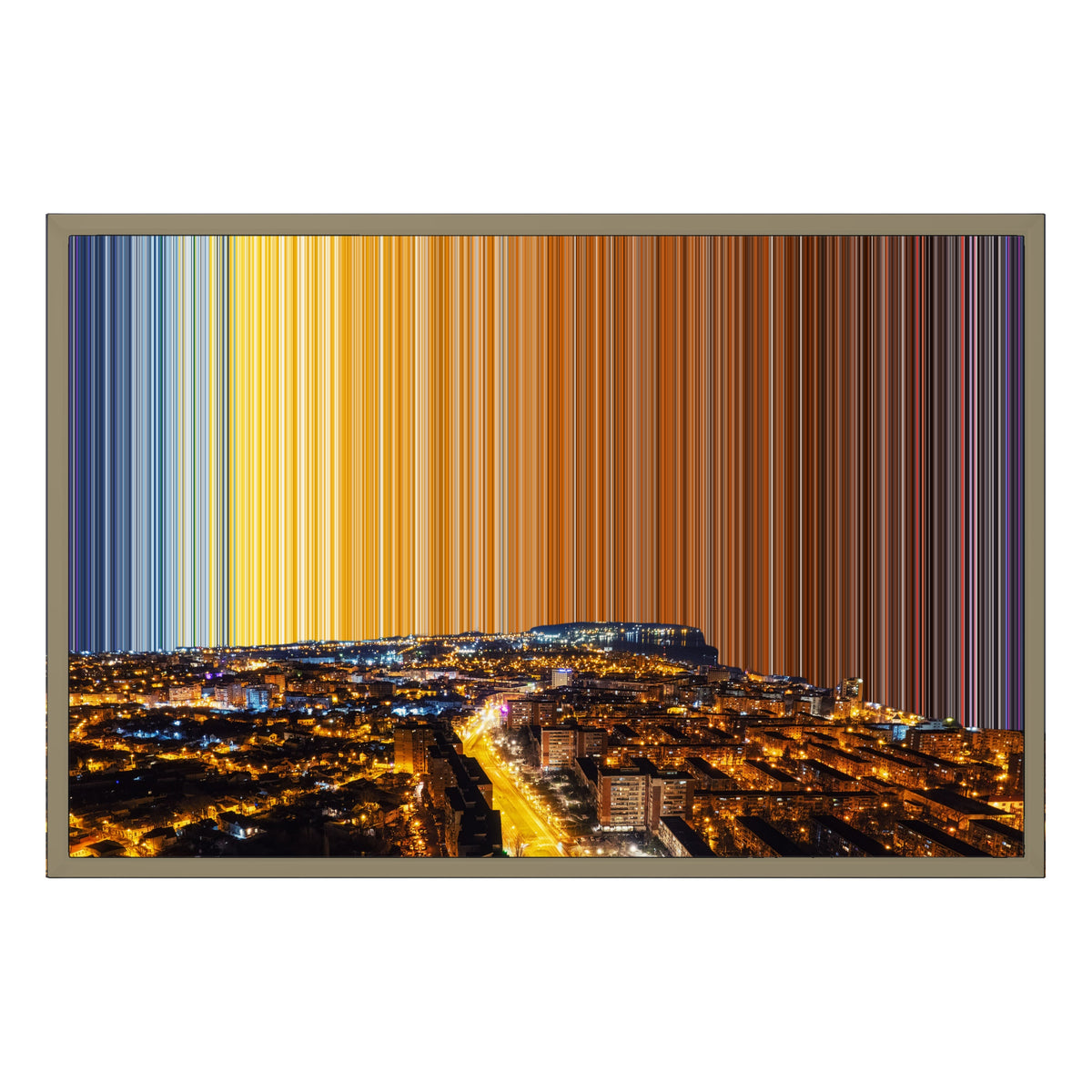 Lienzo con marco flotante, 30×20", marco de madera natural