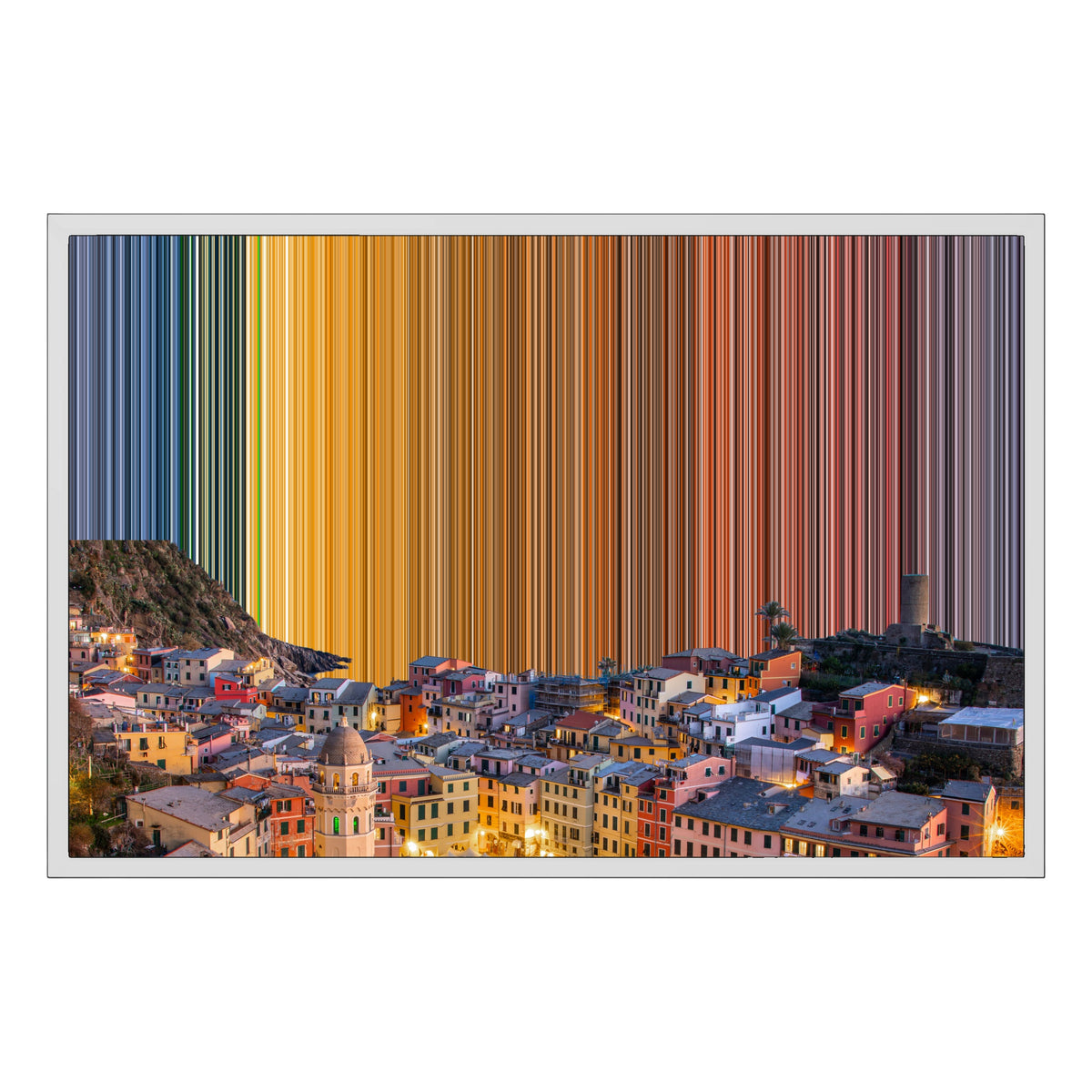 Leinwandbild mit Schattenfugenrahmen im Format 30×20", weißer Rahmen