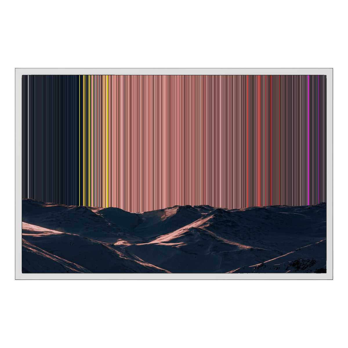 Canvas in baklijst, 30×20", witte lijst