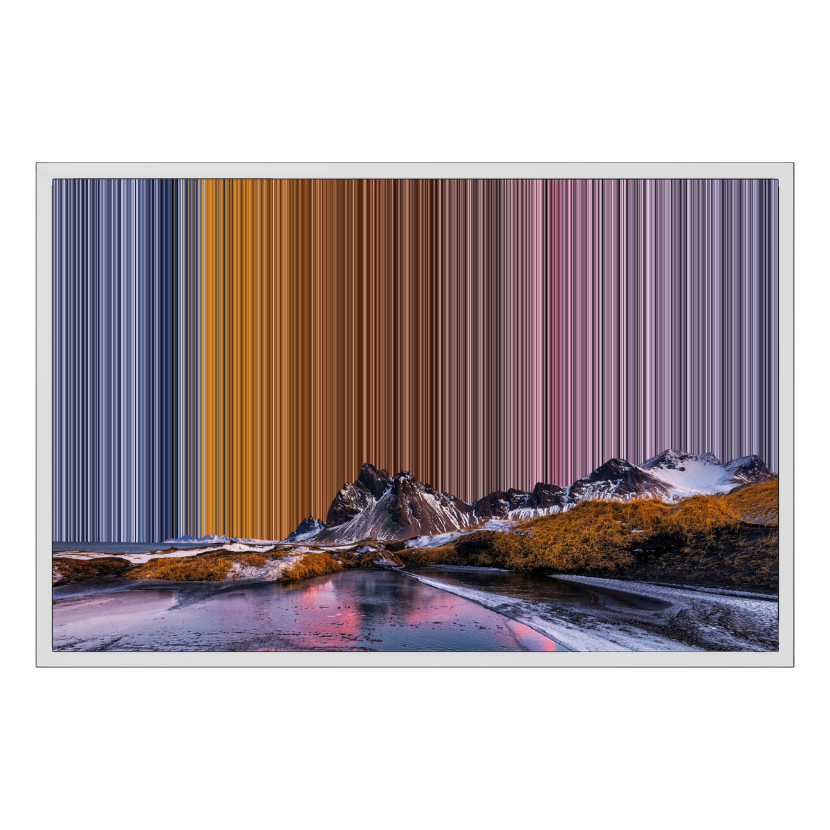 Canvastavla i floaterram, 30×20", vit ram