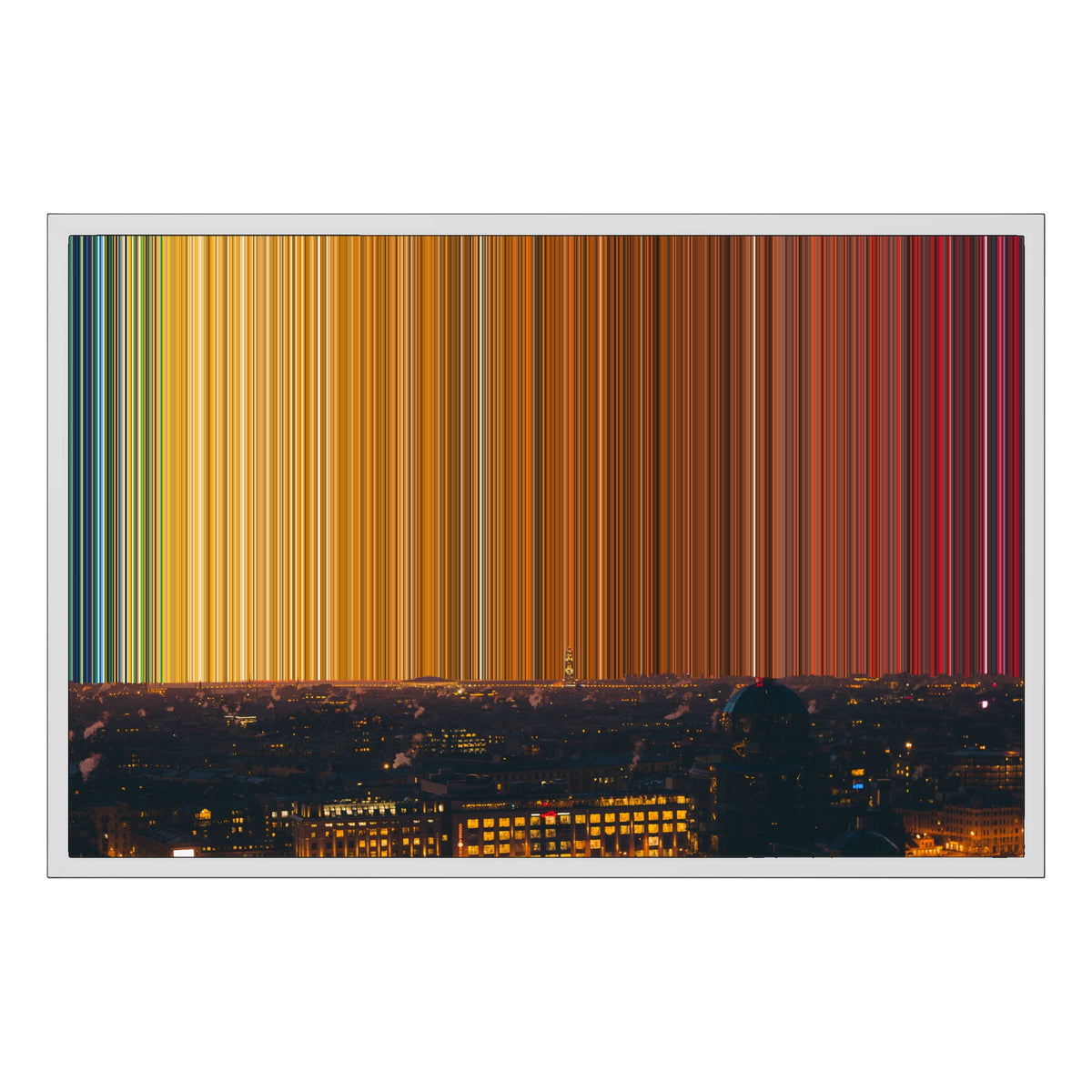 Lærred i floater-ramme, 30×20", hvid ramme