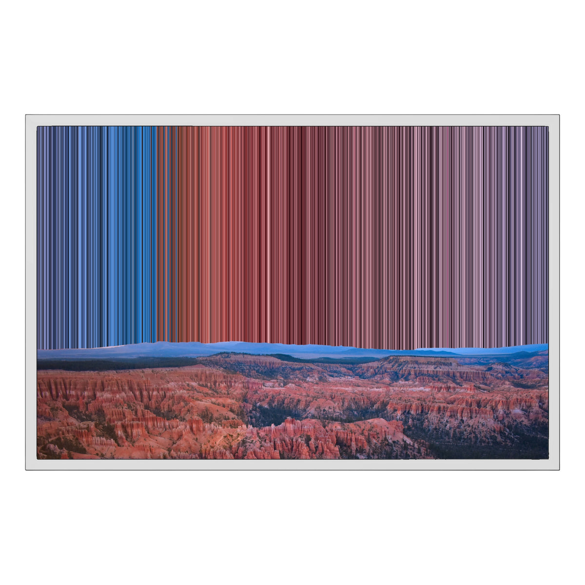 Lærred i floater-ramme, 30×20", hvid ramme