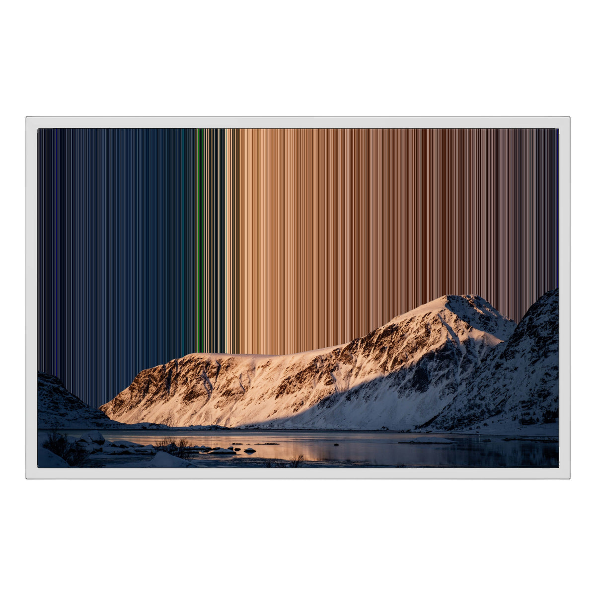 Canvas in baklijst, 30×20", witte lijst