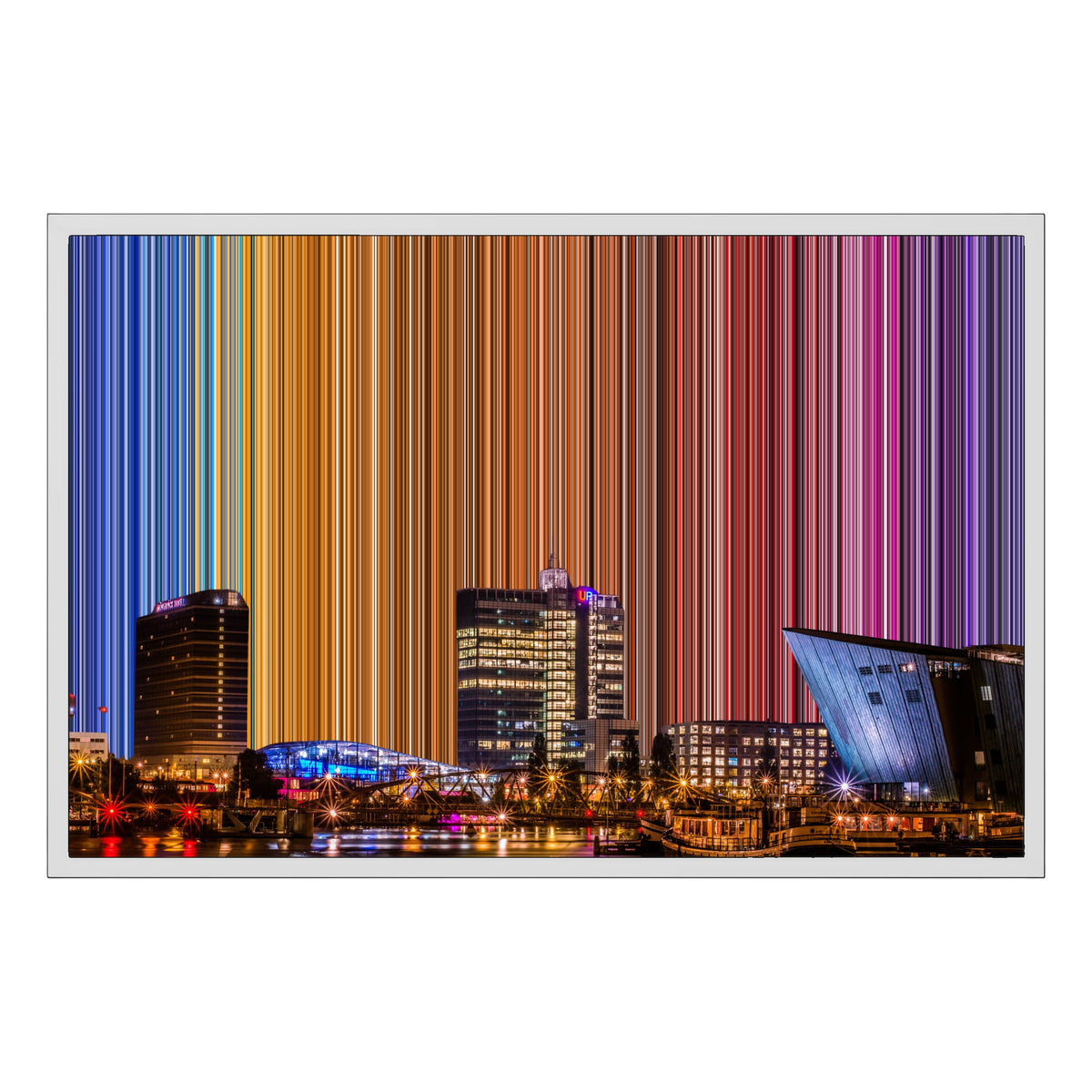 Lerret i floaterramme, 30×20", hvit ramme