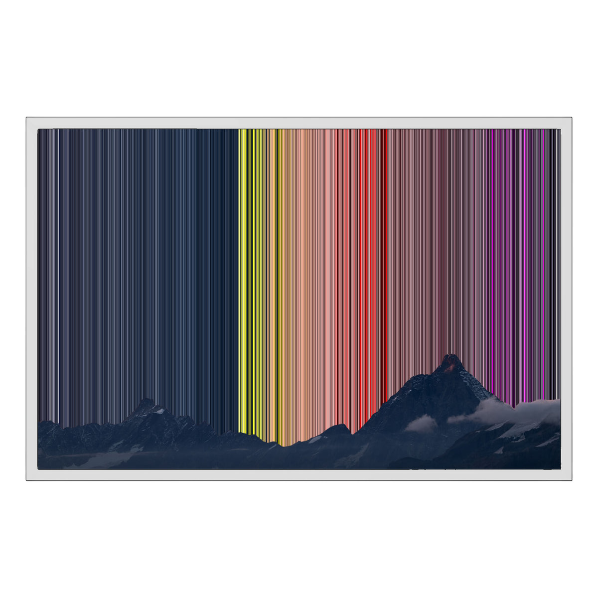 Lærred i floater-ramme, 30×20", hvid ramme