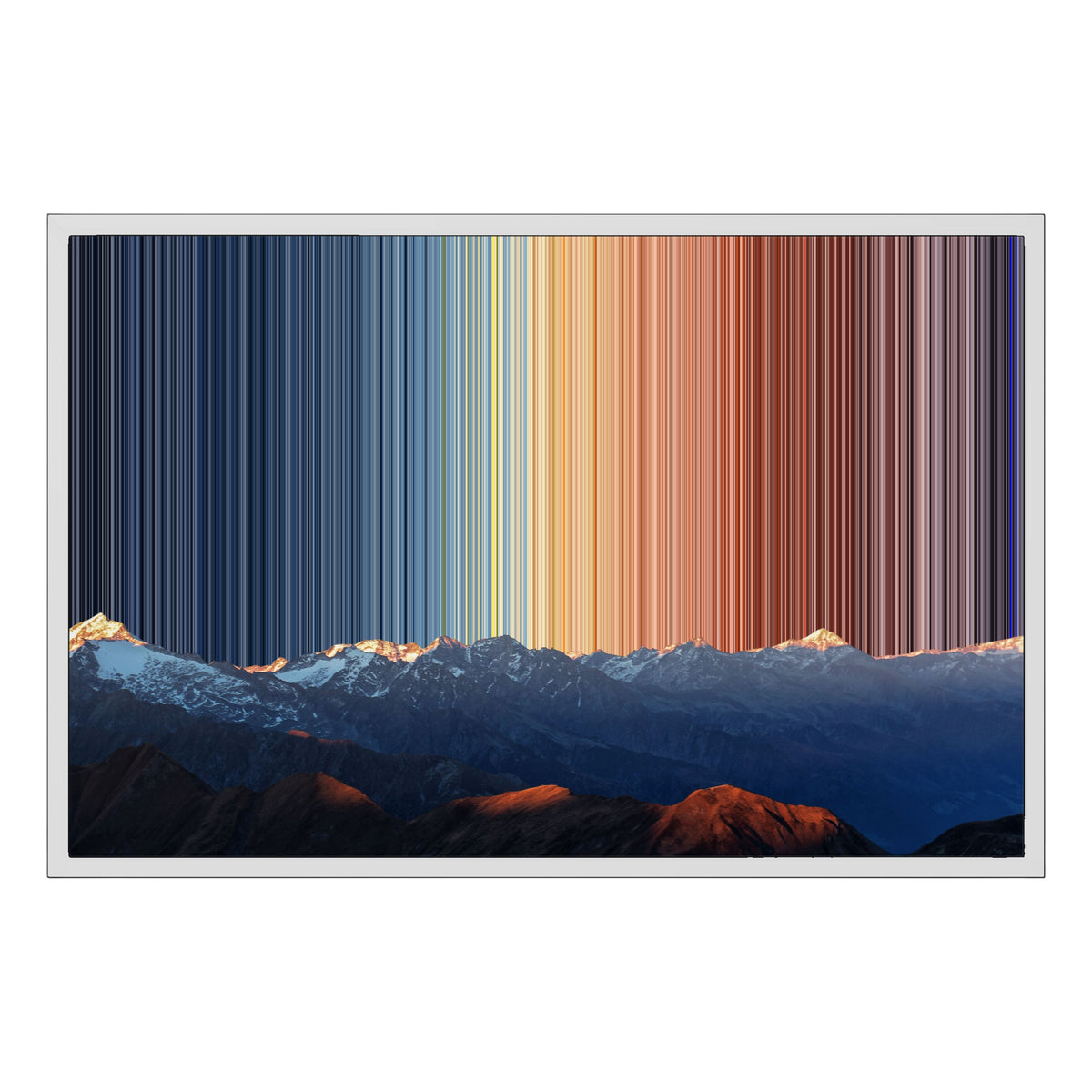 Tela con cornice a cassetta, 30×20", cornice bianca