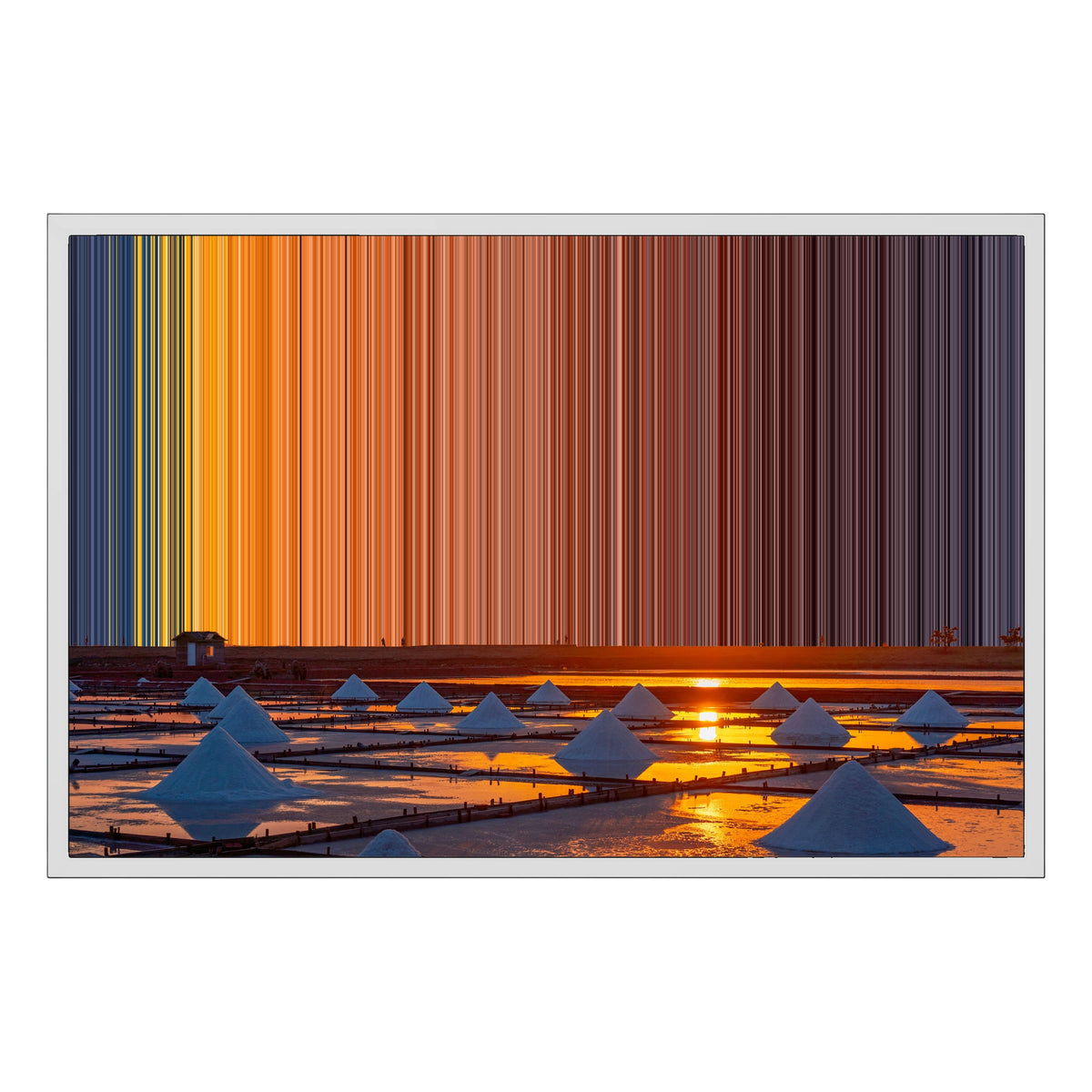 Canvastaulu kelluvassa kehyksessä, koko 30×20", valkoinen kehys